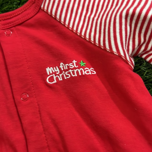 Little Me One Piece “My First Christmas” Pajama - Picture 3 of 6